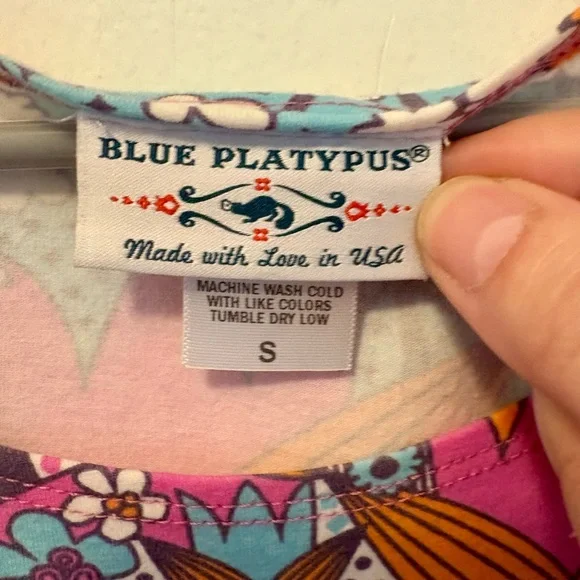 Blue Platypus Floral Tunic/Mini Dress with Pockets - Picture 3 of 3